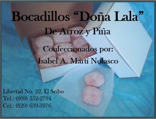 Bocadillos Doña Lala (Arroz con Piña)